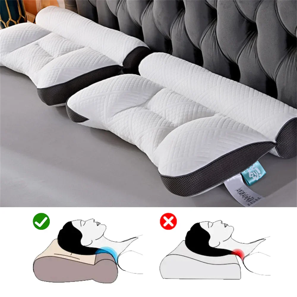 Anti-Traction Zoned Knitted Neck Support Pillow