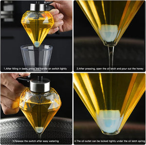 Diamond Glass Oil Bottle