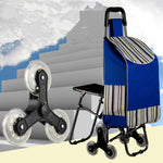 Foldable Shopping Trolley with Seat